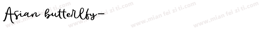 Asian butterlfy字体转换
